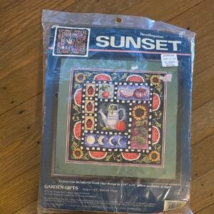 Sunset Needlepoint Kit: Garden Gifts.   NEW